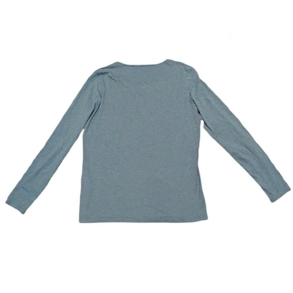 Fat Face Blue Long Sleeve T-Shirt Tee Organic Cotton UK 16 / US 12 - Picture 2 of 6